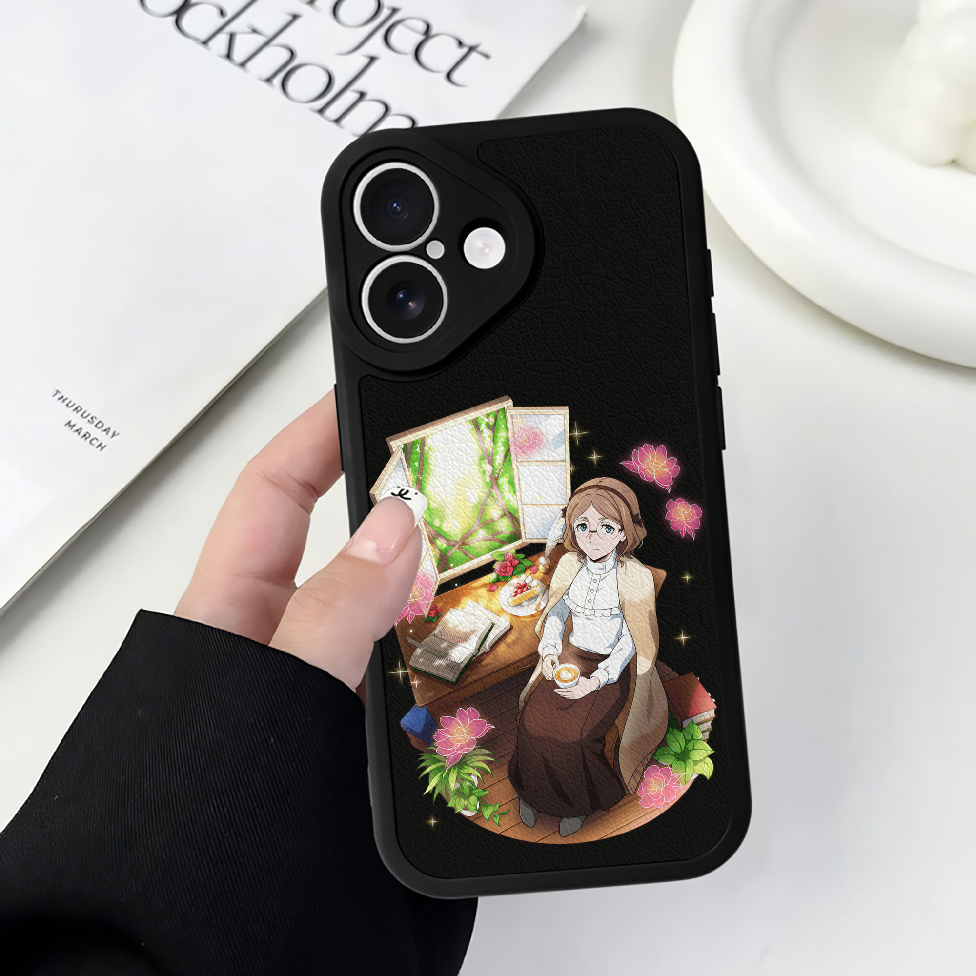 （画像用） 文豪ストレイドッグス Bungo Stray Dogs 【iPhone 16シリーズ対応】シリコンスマホケース（レザー調） 材質：シリコン